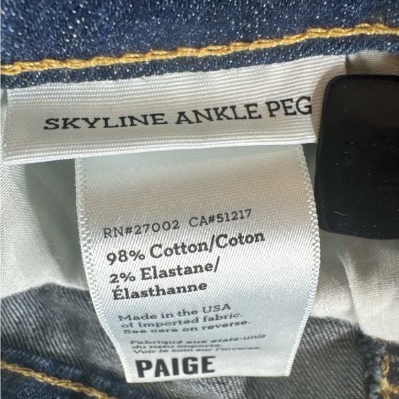 PAIGE Monica Skyline Mid-Rise Ankle Peg Denim Jeans, Size 31. - Picture 9 of 13